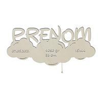 Namofactur Lampe Led Murale En Bois Gravé - Veilleuse Déco Lion Pour Bébé Avec Prénom Personnalisé - Idée De Cadeau Pour Anniversaires, Baptêmes, Naissance - Couleur Au Choix - Fonctionne À Piles