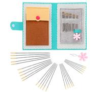 NAMOON Lot de 25 aiguilles à coudre à la main, 5 tailles d'aiguilles à coudre avec enfile-aiguilles et sac de rangement, aiguille à coudre,Parfaites pour la broderie et la couture à la main