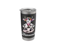 Namooosté Méditatine Drôle Yoga Vache Gobelet isotherme en acier inoxydable double paroi
