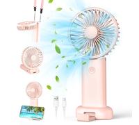 Namouk Mini Ventilateur Portable, Ventilateur USB Rechargeable Portable Silencieux Petit Ventilateur A Main Avec 3 Vitesses pour Voyages, Maquillage,Camping,L'extérieur,L'intérieur,Les Déplacements