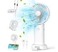 Namouk Ventilateur Portable, Ventilateur Silencieux de Poche 3 Vitesse du Vent Mini Ventilateur À Main Portable Rechargeable pour Voyage, Bureau À Domicile, Extérieur