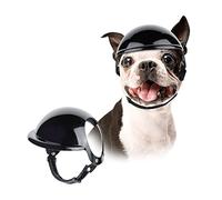 NAMSAN Casque de Chien Protection de la Tête Casque pour Animaux de Compagnie avec Trou d'oreille Tenue de Moto pour la Randonnée, Le Cyclisme, la Conduite