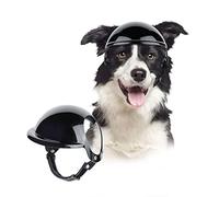 NAMSAN Casque de Chien Protection de la Tête Casque pour Animaux de Compagnie avec Trou d'oreille Tenue de Moto pour la Randonnée, Le Cyclisme, la Conduite