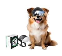 NAMSAN Casque de moto pour chien avec lunettes de protection anti-UV - Casque de vélo pour petits chiens - Avec visière (sans rivets) - Lentilles argentées