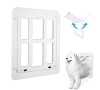 NAMSAN Chatiere pour Moustiquaire Chattiere Porte Chat Facile à Installer Esthétique et sans Bruit Moustiquaire Porte Chat (25 cm x 31.5 cm)-Blanc
