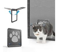 NAMSAN Chatiere pour Moustiquaire Facile à Installer La Liberté de Chat Verrouillable Moustiquaire de Porte pour Petit/Moyen Chat/Chien