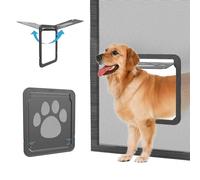 NAMSAN Chatiere pour Moustiquaire Facile à Installer La Liberté de Chien Verrouillable Moustiquaire de Porte pour Moyen/Grand Chien