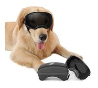 NAMSAN - Lunettes de Moto Coupe-Vent pour Chiens, Bandeau Ajustable, Lunettes Coupe-Vent pour Grands Chiens - Noir