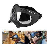 Namsan Lunettes de Soleil pour Chien de Moyenne à Grande Taille - Anti-UV - Coupe-Vent - Protection de la Neige - Monture Souple - pour protéger Les Yeux des Chiens à Long museau - Noir