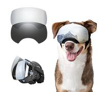 Namsan Lunettes de soleil pour chien Lunettes de soleil pour chiens de grande taille - Sangle réglable pour lunettes de soleil Anti-UV Eye - Protection Pour chiens de grande/ moyenne taille - Argent