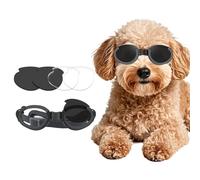 NAMSAN Lunettes de Soleil pour Chien - Verres Interchangeables - Noir + Transparent - Protection des Yeux