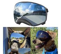 NAMSAN Lunettes de Soleil pour Chiens de Grande Taille, Verres Noirs et argentés remplaçables, Lunettes de Soleil Anti-UV pour Chiens de Taille Moyenne à Grande, Protection des Yeux du Chien