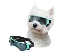NAMSAN Lunettes de soleil pour petits chiens - Lunettes de protection pour petits chiens - Coupe-vent - Protection UV - Imperméables - Avec bande élastique réglable - Bleu