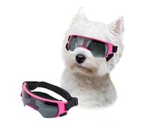 NAMSAN Lunettes de soleil pour petits chiens - Lunettes de protection pour petits chiens - Coupe-vent - Protection UV - Imperméables - Avec bande élastique réglable - Rose