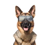 NAMSAN Lunettes pour chien - Protection UV - Coupe-vent - Anti-poussière - Avec sangle réglable - Pour chiens de taille moyenne à grande - Argenté
