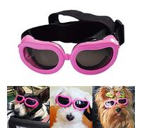 Namsan Lunettes pour Chiens Lunettes de Soleil Anti-UV pour Chien,Lunettes pour Animaux de Compagnie avec Sangles Réglables pour Chats Petits Chiens-Rose
