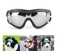 NAMSAN Lunettes pour Chiens Protection des Yeux à l'extérieur Sangle Réglable Facile à Mettre Lunettes de Soleil pour Animaux de Compagnie-Noir
