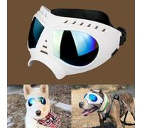 NAMSAN Lunettes pour Chiens Protection des Yeux Sangles Réglables Facile à Mettre Anti-UV Lunettes de Soleil pour Moyen/Grand Chien