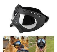 NAMSAN Lunettes pour Chiens Protection des Yeux Sangles Réglables Facile à Mettre Anti-UV Lunettes de Soleil pour Moyen/Grand Chien