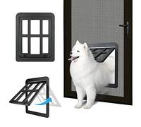 NAMSAN Portes pour Chiens, Chatiere pour Moustiquaire, Facile da Installare Verrouillable Porte Moustiquaire pour Chien pour Moyen/Grand Chien (34 cm x 44 cm)