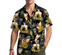 Namufeitrade Chemise hawaïenne pour Hommes de Noël drôle avec imprimé Sasquatch Manches Courtes Bouton sur Le Devant Haut pour l'été et la Plage