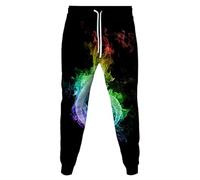 Namufeitrade Fire Guitar Musical Notes 3D Impression Pantalon de Jogging Femmes Hommes Cordon Jogger Pantalon Athletic Pantalon Running Survêtement Bas