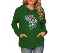 Namufeitrade Fleurs Sauvages Floral 3D Imprimé Femmes Polaire Cagoule Décontracté À Capuche Sweatshirt Cool Pullover Streetwear