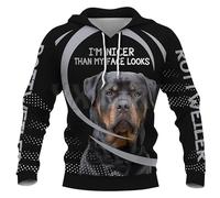 Namufeitrade Je suis Plus Gentil Que Mon Apparence ne Le Laisse Penser Sweat à Capuche Pitbull imprimé en 3D Unisexe Pull-Over Chien Vêtements décontractés de Ville Survêtement