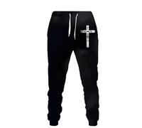 Namufeitrade Jesus Cross 3D Imprimer Femmes/Hommes Pantalons de Jogging Rétro Drôle Entraînement Gym Cordon De Serrage Pantalon avec Poches