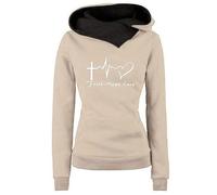 Namufeitrade Pull à Capuche pour Femme Faith Hope Love imprimé en 3D Sweat à Capuche en Polaire Tenue décontractée pour la Saint-Valentin Streetwear