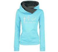 Namufeitrade Pull à Capuche pour Femme Faith Hope Love imprimé en 3D Sweat à Capuche en Polaire Tenue décontractée pour la Saint-Valentin Streetwear