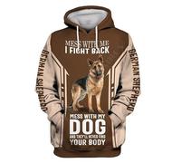 Namufeitrade Si Je ne Peux Pas emmener Mon Chien Je n'y Vais Pas Sweat à Capuche imprimé en 3D Dachshund Pull Streetwear Survêtement Cadeau pour Les Amoureux des Chiens