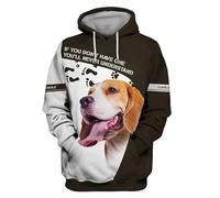 Namufeitrade Si Je ne Peux Pas emmener Mon Chien Je n'y Vais Pas Sweat à Capuche imprimé en 3D Dachshund Pull Streetwear Survêtement Cadeau pour Les Amoureux des Chiens