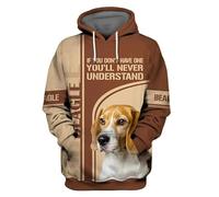 Namufeitrade Si Je ne Peux Pas emmener Mon Chien Je n'y Vais Pas Sweat à Capuche imprimé en 3D Dachshund Pull Streetwear Survêtement Cadeau pour Les Amoureux des Chiens