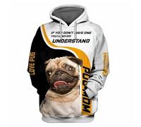 Namufeitrade Si Je ne Peux Pas emmener Mon Chien Je n'y Vais Pas Sweat à Capuche imprimé en 3D Dachshund Pull Streetwear Survêtement Cadeau pour Les Amoureux des Chiens