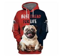 Namufeitrade Si Je ne Peux Pas emmener Mon Chien Je n'y Vais Pas Sweat à Capuche imprimé en 3D Dachshund Pull Streetwear Survêtement Cadeau pour Les Amoureux des Chiens