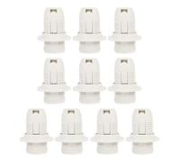 Namvo 10 pièces E14 filetage coque en plastique support d'ampoule E14 douille suspendue avec anneau de remplacement pour éclairage domestique et commercial (blanc)