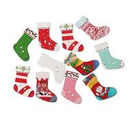 Namvo 100pcs Multicolore Cartoon 2 Trous en Bois à Coudre des Boutons-Chaussettes