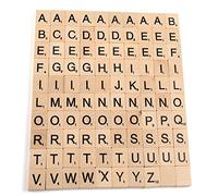Namvo 100PCS Wood Tiles Letter Alphabet Number Crafts Mots Anglais Lettres majuscules mélangées