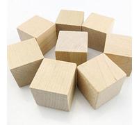 Namvo 12PCS Cubes en Bois - 40mm - Blocs carrés en Bois pour la Fabrication de pièces de Puzzle, Artisanat et Bricolage