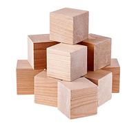 Namvo 12PCS Cubes en Bois - 50mm - Blocs carrés en Bois pour la Fabrication de pièces de Puzzle, Artisanat et projets de Bricolage