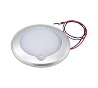 Namvo 12v RV Bateau 9.5cm Dimmable Panneau LED Plafonniers avec Bouton Tactile Blanc Chaud 3000K 2.4W 800LM Remorque Intérieur Lampes Remplacement IP67 Montage en Surface