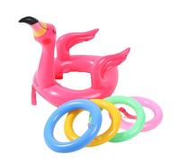 Namvo 2 Ensembles de Jeux de Lancer de fête Flamants Roses gonflables avec Anneaux Cerceau Chapeaux Flamants gonflables pour Famille Adulte fête hawaïenne été Piscine fête décoration Cadeaux Jeux