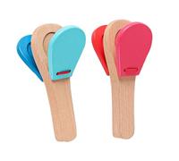 Namvo 2 pièces Castagnettes en Bois, Instruments à Percussion, Castagnettes en Bois, Instruments d'apprentissage, Castagnettes à Doigts, Instruments de Musique Rythmique