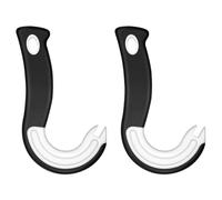 Namvo 2 pièces ouvre-boîte anneau tirer ouvre-bocal forme en J aide de cuisine ouvre-boîte crochet d'aide ouvre-boîte pour canettes avec anneaux de verrouillage noir pour les patients arthritiques