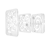 Namvo 3 pièces Ensemble de modèles de Quilting en Acrylique, modèle de règle de Quilting, Pochoir de Quilting, Ensemble de règles de Couture Transparentes pour Machines à Coudre DIY Patchwork