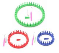 Namvo 3 pièces métier à tricoter circulaire, cercle à tricoter, ensemble de métier à tisser rond avec aiguille à tricoter et crochet