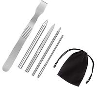 Namvo 5 Pack Aiguille Paracord en Acier Inoxydable avec Sac en Tissu pour Bricolage Artisanat Bracelets Couture Tissage Lacets Cordes