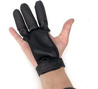 Namvo Archery Glove Three Finger Shooting Hunting Leather Glove Protector Convient pour la Chasse à Long Arc Traditionnel