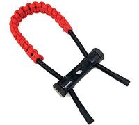 Namvo Bracelet de tir à l'arc - Sangle de poignet réglable en fer - En cuir durable - Sangle de corde tressée pour arc à compost - Accessoire de tir à l'arc - Rouge